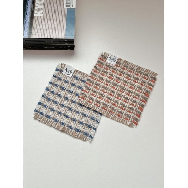 헤이즐 티코스터 2color 컵받침 패브릭코스터 홈카페