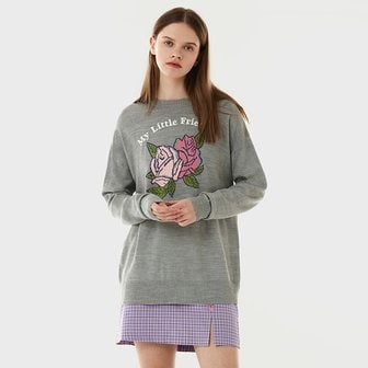 로라로라 (KT-21135) ROSE KNIT PULLOVER GRAY