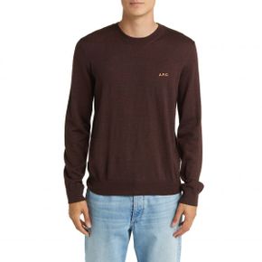 A.P.C. 아페쎄 Pull Axel 울 블렌드 크루넥 스웨터 - Tpe Marron Chine / Noir 7225653