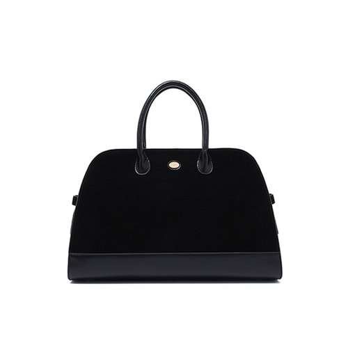 SUEDE TOTE BAG BLACK