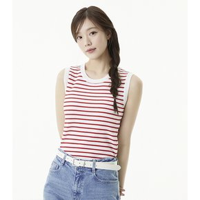스트라이프 민소매 탑 (PR2KT462)