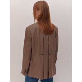 BACK PLEATED OVERSIZE JK (BROWN)