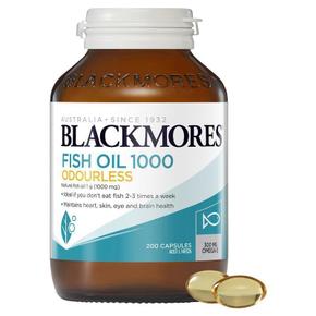 호주직구 Blackmores 블랙모어스 무취 피쉬 오일 1000mg 오메가3 200캡슐