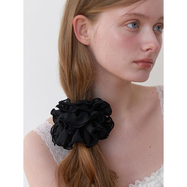 cloud blooming scrunch - black