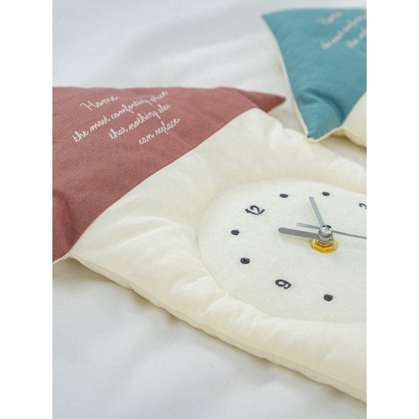 Silent fabric wall clock_INDI PINK