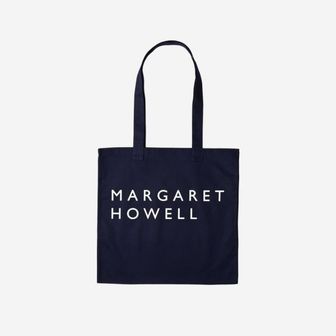  마가렛 호웰 코튼 드릴 로고 백 네이비 Magaret Howell Cotton Drill Logo Bag Navy