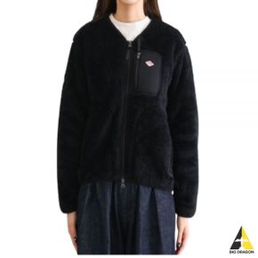 DANTON 단톤 Logo Patch Fleece Zip-Up Jacket (DTA0358-HPF-BLACK) (로고 패치 플리스 집업 자