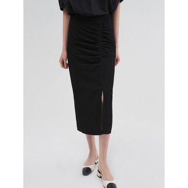 르세지엠 Vino Shirring Skirt (black)