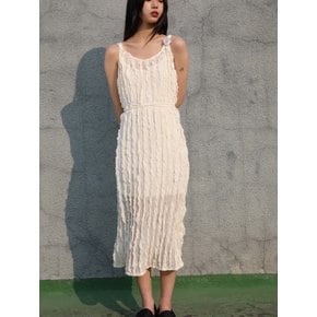 Ariana Natural Pleats Chiffon Dress_Ivory