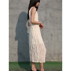 Ariana Natural Pleats Chiffon Dress_Ivory