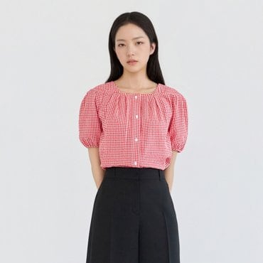케네스레이디 주키 체크 블라우스 EWBLPG0600