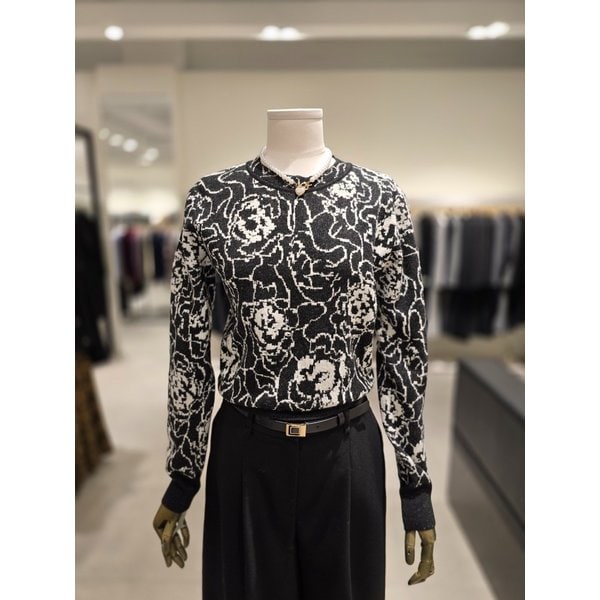 [파주점] 울 블렌드 플라워 펄 니트 JPBA1PO134