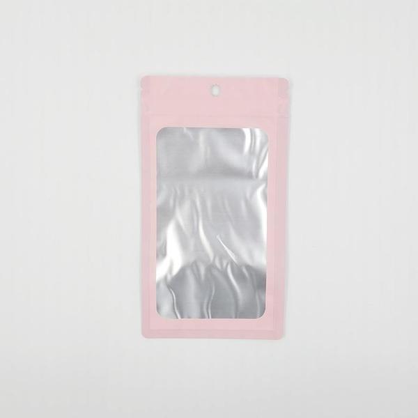 포장용 핑크 반투명 컬러 지퍼백(10cm X 18cm)(1)