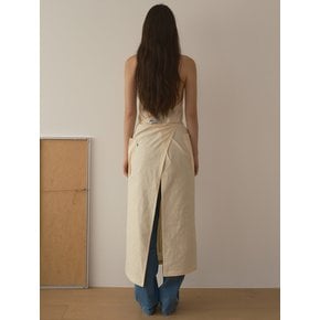 LINEN MAXI APRON (BUTTER)