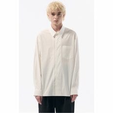 White Relaxed Fit Front Line Shirt_CWSAW24111WHX