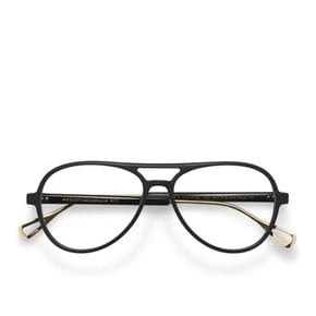 [해외배송] 모스콧 더블 브리지 풀 림 메탈 안경테 KORVA MATTE BLACK GOLD 58