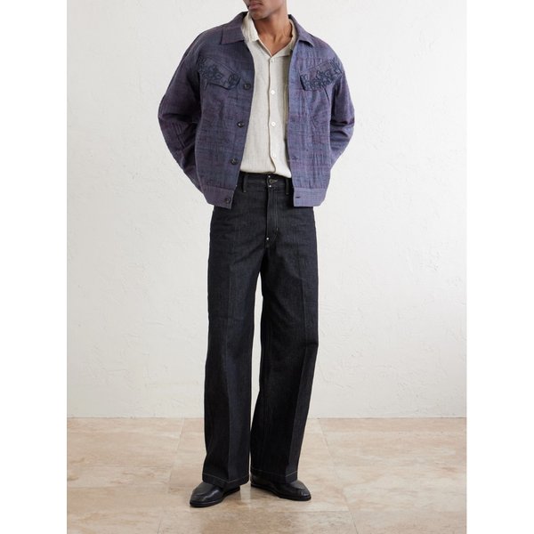 카틱 리서치 굴 자수 울 실크 블렌드 재킷 46376663162975574