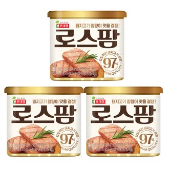 롯데웰푸드 (롯데햄) 로스팜97 340g(3캔) 압도적인 돼지고기함량