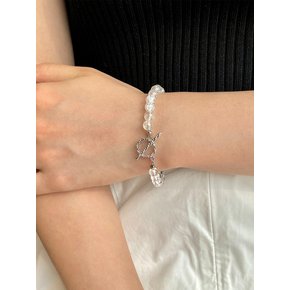 White Bubble Toggle Bracelet