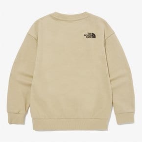 [노스페이스키즈 공식] NM5MQ51T 키즈 고투 스웻셔츠_LIGHT BEIGE