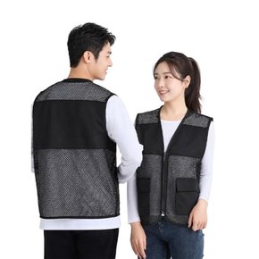남성 여름 망사조끼 쿨 등산 메쉬 다용도 주머니 조끼 (50701655)