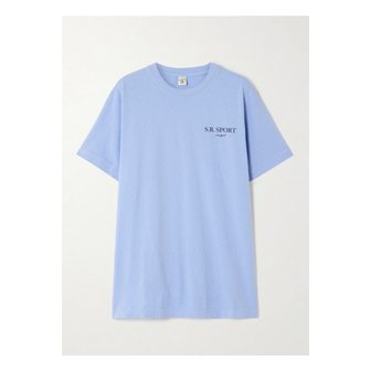 스포티앤리치 윔블던 프린트 코튼 저지 티셔츠 라이트 블루 1647597360132125