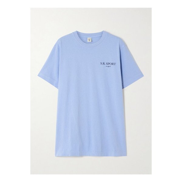 윔블던 프린트 코튼 저지 티셔츠 라이트 블루 1647597360132125