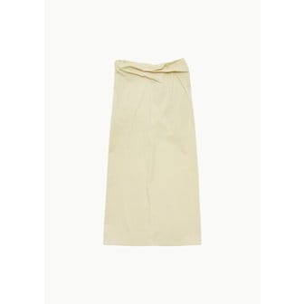 샵아모멘토 고셰 24SS GAUCHERE DRAPED WAIST MIDI SKIRT IN DUSTY YELLOW