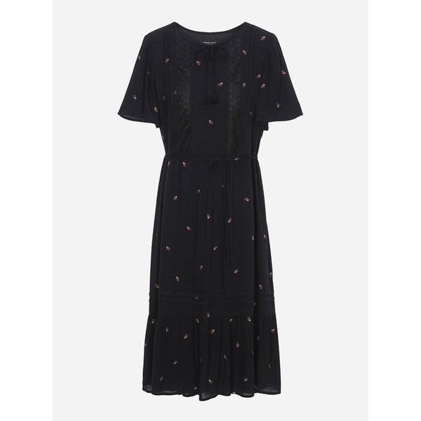 레이온 플라워 전판 자수 원피스_T256MOP142W