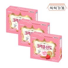 크라운산도 딸기크림치즈 161g x 3ea