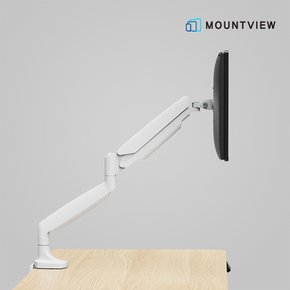 마운트뷰 MV-82 님버스 프로 고중량 모니터암 화이트 싱글 45인치 모니터거치대 지지대