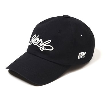 욜프 WASHING BALL CAP SCRIPT BLACK 워싱 볼캡 스크립트 블랙