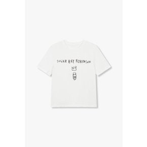 [BASQUIAT] 자수 피그먼트 티셔츠 7114240181401