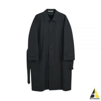 오라리 오라리 FINX HARD TWIST GABARDINE SOUTIEN COLLAR COAT (A22AC01FB BLACK CHAMBRAY)