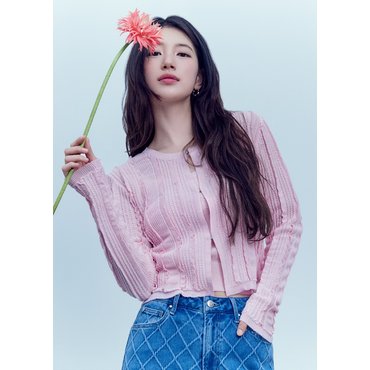 게스 [게스진] [SUZY] YP2S2663 여성 나시 세트 스웨터 가디건