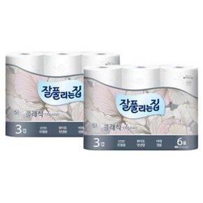 잘풀리는집 더 도톰한 화장지 3겹 퀼팅 25m 6롤x2팩 총12롤