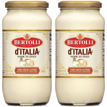  Bertolli dItalia Four Cheese Alfredo Sauce 미국 디탈리아 포 치즈 알프레도 소스 파스타 피자 479g 2병