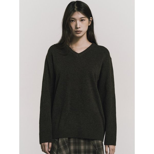 [ESSENTIAL] CLASSICAL SOFT V SWEATER_DEEP BLUE