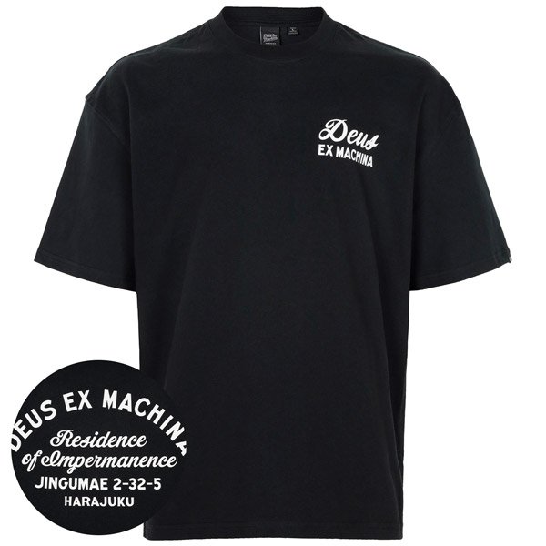 [부산점] 데우스엑스마키나 블랙 하라주쿠 사인 티셔츠 D261MTS130 BLACK