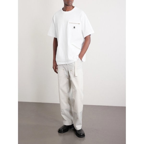 로고 아플리케 코튼 저지 티셔츠 46376663162959978