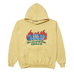 FIRE LOGO HOODIE MUSTARD - 파이어 로고 후드