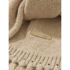 Baby Alpaca&Ramswool Tessle Muffler M7 Nude Beige