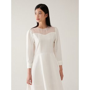 Organza Square Neck One-piece_ivory