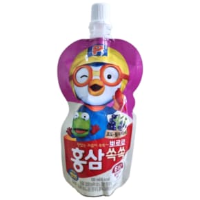 뽀로로 홍삼쏙쏙 3종 포도블루베리 2개 + 오렌지 2개 + 사과매실 2개 (총6개)