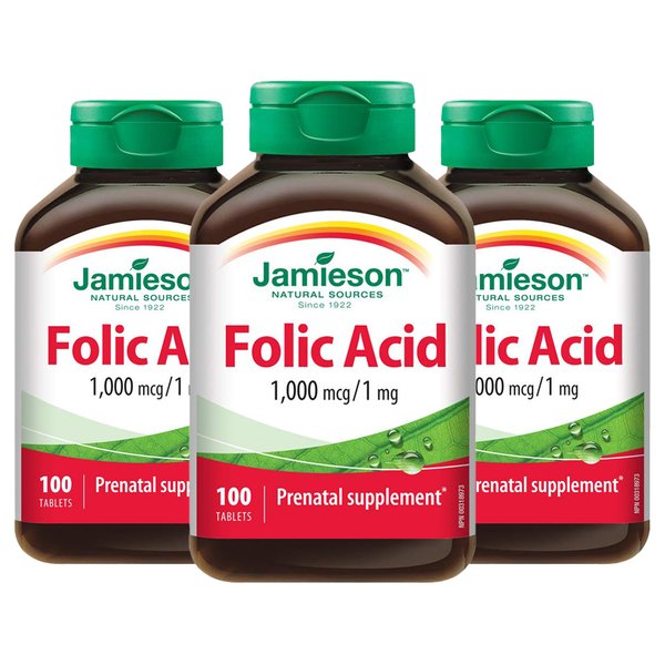 캐나다 자미에슨 엽산 1,000mg 100정 3개 Non-GMO Gluten-Free
