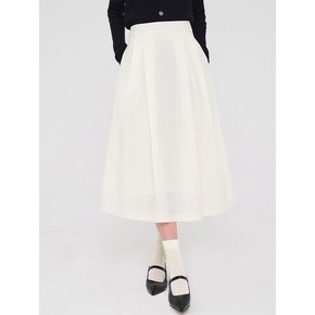 핀턱 스커트 - 아이보리