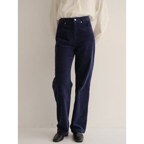 straight-fit corduroy pants (navy)