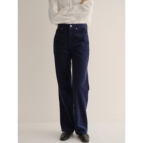 straight-fit corduroy pants (navy)