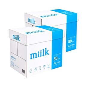 밀크 A4 복사용지 80g 2BOX 5000매/A4용지