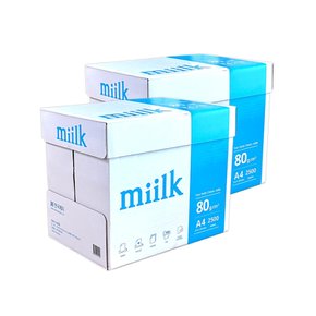 밀크 A4 복사용지 80g 2BOX 5000매/A4용지